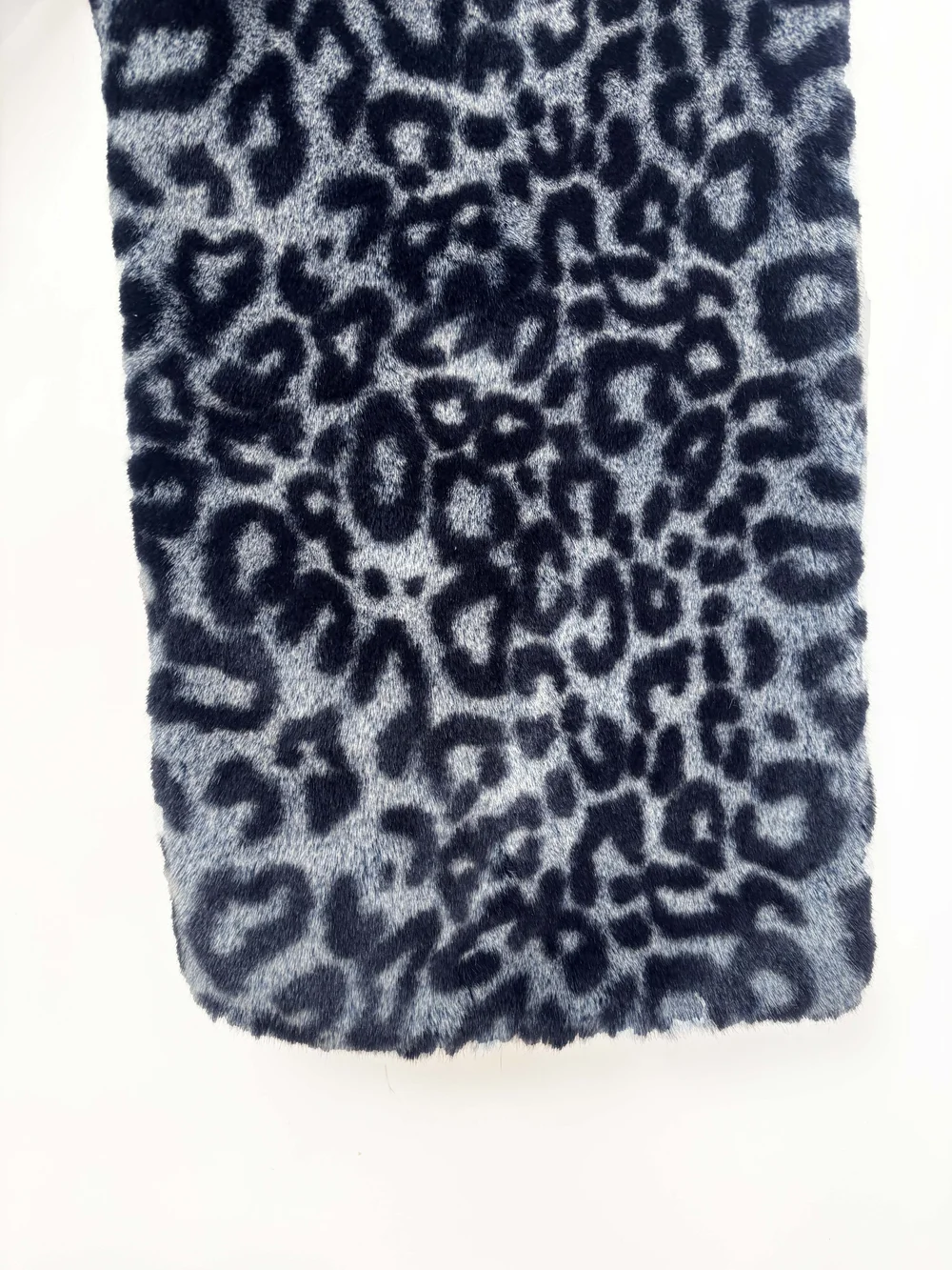 Anna Sui blue leopard furry jacket — JAMES VELORIA